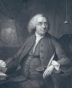 Portret Benjamina Franklina, rytowany przez Edwarda Fishera (1722-85)